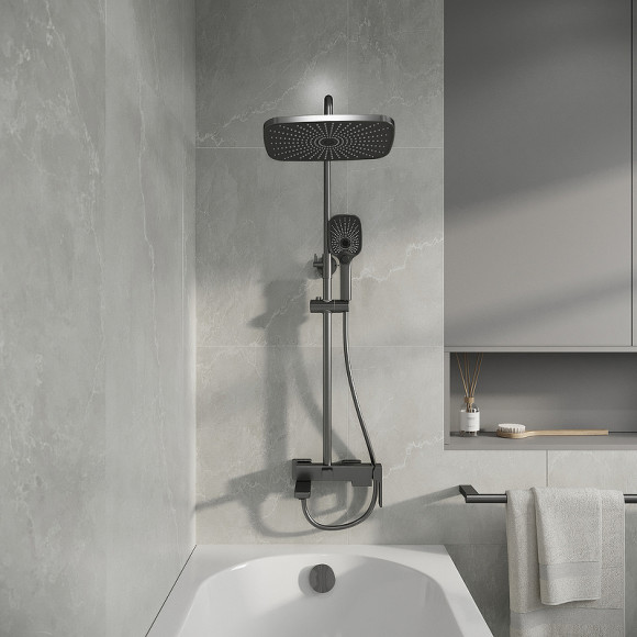 Душевая система Grossman Pragma 500.K35.03.420 Графит брашированный Душевая система Grossman Pragma 500.K35.03.420 Графит брашированный