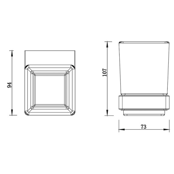 Стакан для зубных щеток Whitecross Cubo nickel brushed CU2430NIB Брашированный никель Стакан для зубных щеток Whitecross Cubo nickel brushed CU2430NIB Брашированный никель