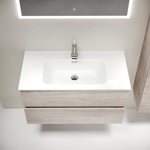 Тумба под раковину Sancos Urban 90 UR90EG подвесная Дуб Галифакс натуральный