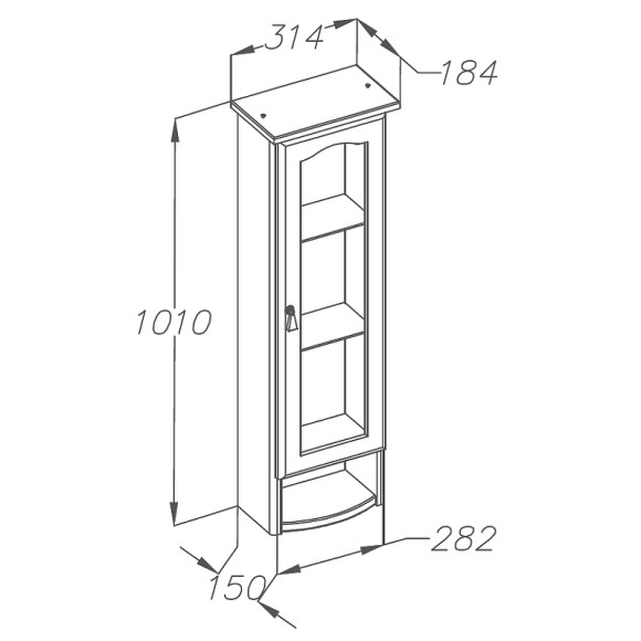 Подвесной шкаф Opadiris Риспекто 30 L 00-00006080 Белый матовый