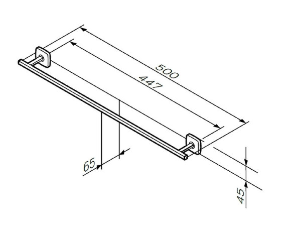 Полотенцедержатель AM.PM Gem A90346400 Хром Полотенцедержатель AM.PM Gem A90346400 Хром