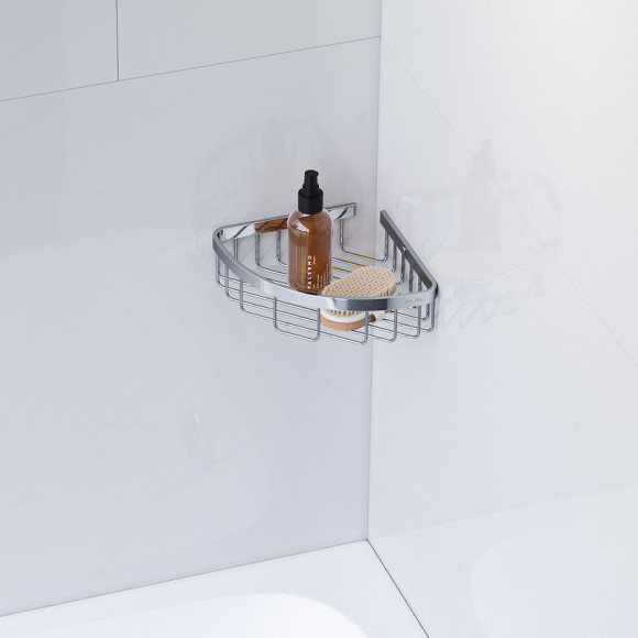 Полка корзина AM.PM Sense L A7452100 угловая Хром Полка корзина AM.PM Sense L A7452100 угловая Хром