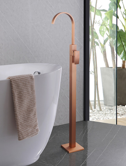 Смеситель для раковины Abber Wasserfall AF8640MRG Розовое золото матовое