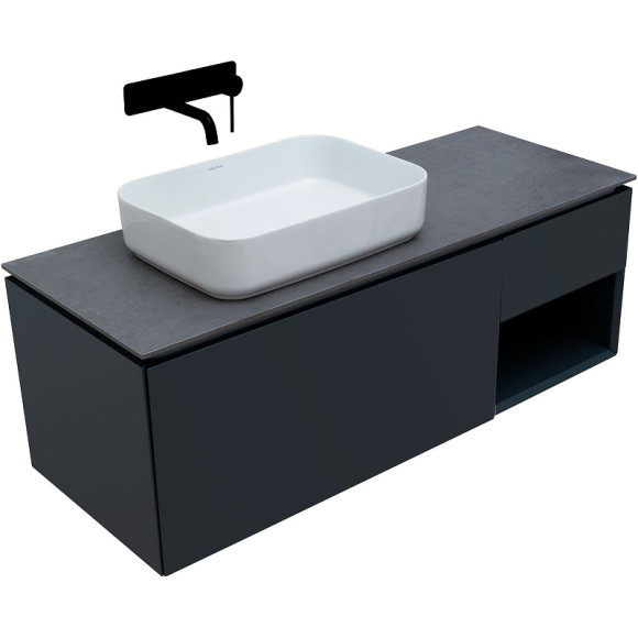 Тумба под раковину Allen Brau Infinity 120 L 1.21006.AM подвесная Антрацит матовый Тумба под раковину Allen Brau Infinity 120 L 1.21006.AM подвесная Антрацит матовый