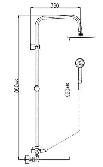 Душевая система Rav Slezak Termostat TRM81.5/3CMATC с термостатом Черный матовый Хром Душевая система Rav Slezak Termostat TRM81.5/3CMATC с термостатом Черный матовый Хром