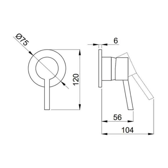 Смеситель для унитаза с биде Creavit Adell 15165141/15912201 Хром