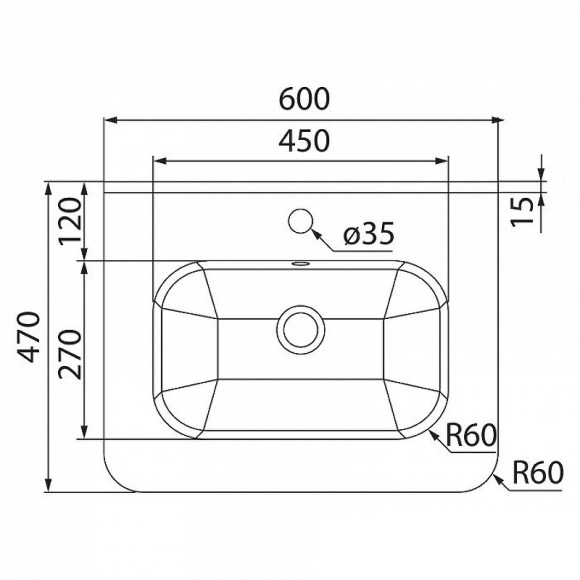 Раковина Iddis IDDIS 60 0106000i28 Белая