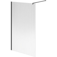 Душевая перегородка Kerama Marazzi Cristallo 120 CT.120.WI.BLK.M профиль Черный матовый стекло рифленое