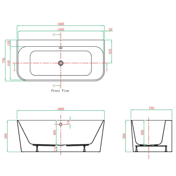 Акриловая ванна Vagnerplast Maggie 160x75 KRBV165MAG9X-64 без гидромассажа Акриловая ванна Vagnerplast Maggie 160x75 KRBV165MAG9X-64 без гидромассажа