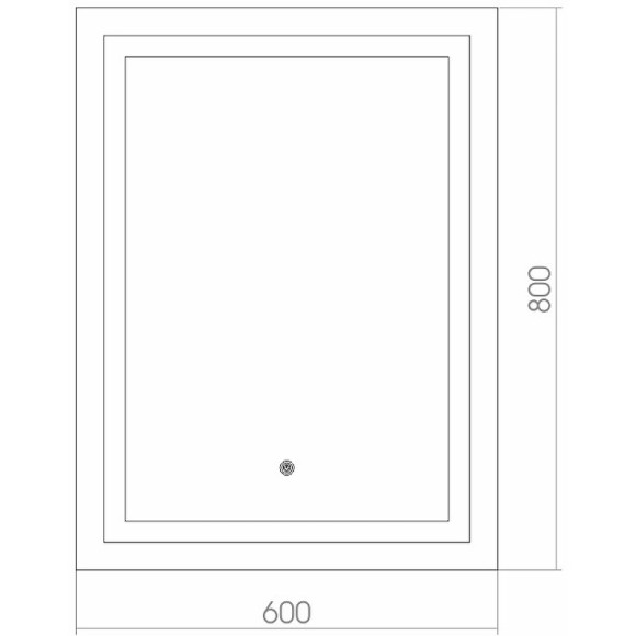 Зеркало Azario Рига 60 ФР-00001378 с подсветкой с сенсорным выключателем Зеркало Azario Рига 60 ФР-00001378 с подсветкой с сенсорным выключателем