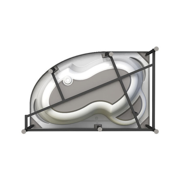 Акриловая ванна Radomir Vannesa Ирма 160х105 R 2-76-2-2-9-229 с гидромассажем Баланс Хром