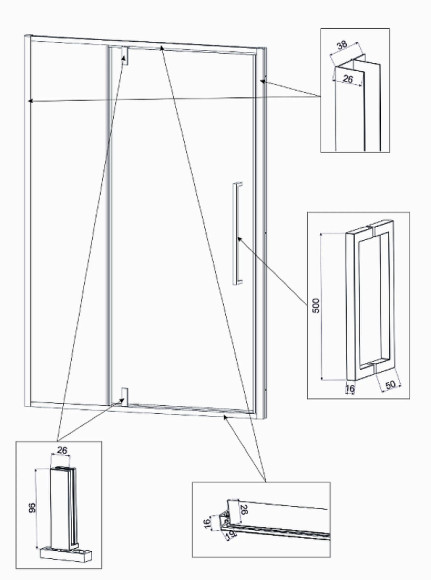 Душевая дверь Veconi Vianno VN-34 120 VN34-120-01-C7 профиль Хром стекло прозрачное Душевая дверь Veconi Vianno VN-34 120 VN34-120-01-C7 профиль Хром стекло прозрачное