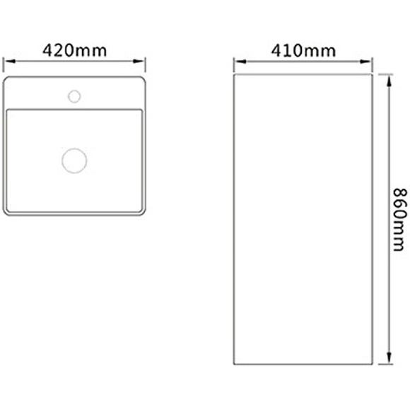 Раковина SantiLine 42 SL-4005MB Черная матовая