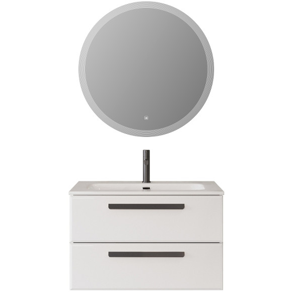 Тумба под раковину Cezares Eco-Cer-N 80 ECO-CER-N-800-2C-SO-BO подвесная Bianco Opaco без ручек