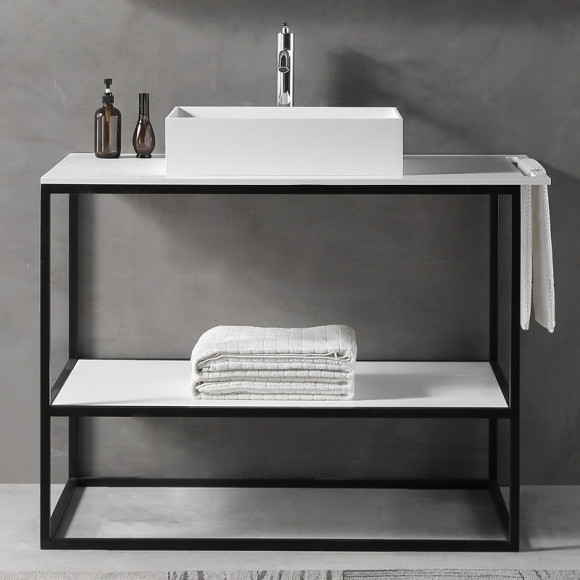 Консоль под раковину Abber Stein 100 AS2631 Белая матовая Консоль под раковину Abber Stein 100 AS2631 Белая матовая