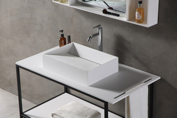 Консоль под раковину Abber Stein 100 AS2631 Белая матовая Консоль под раковину Abber Stein 100 AS2631 Белая матовая