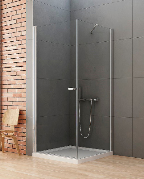 Душевой уголок New Trendy New Soleo Chrome 90x90 D-0141A/D-0088B профиль Хром стекло прозрачное Душевой уголок New Trendy New Soleo Chrome 90x90 D-0141A/D-0088B профиль Хром стекло прозрачное