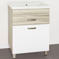 Тумба под раковину Style Line Ориноко 60 Белый Светлое дерево
