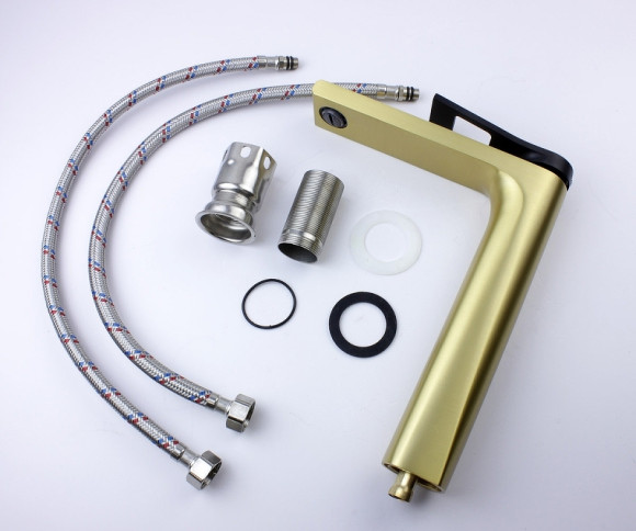 Смеситель для раковины Bronze de Luxe Element EL21GB Матовое золото Черный