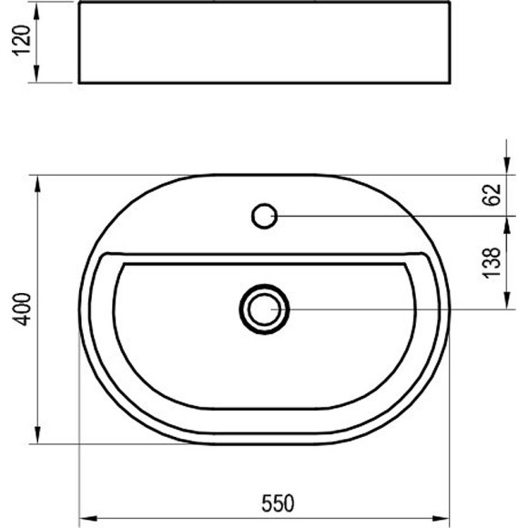 Раковина Ravak Ceramic Slim Shelf O 55 XJX01155003 Белая Раковина Ravak Ceramic Slim Shelf O 55 XJX01155003 Белая