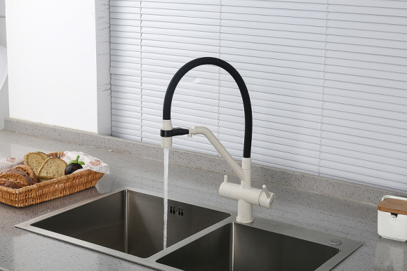 Смеситель для кухни Gappo G4398-81 Белый Черный