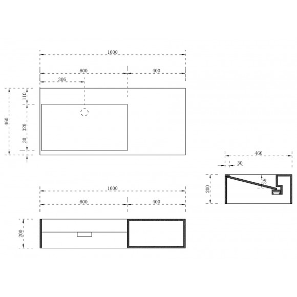 Раковина Abber Stein 100 R AS2640-1.0 R Белая матовая Раковина Abber Stein 100 R AS2640-1.0 R Белая матовая