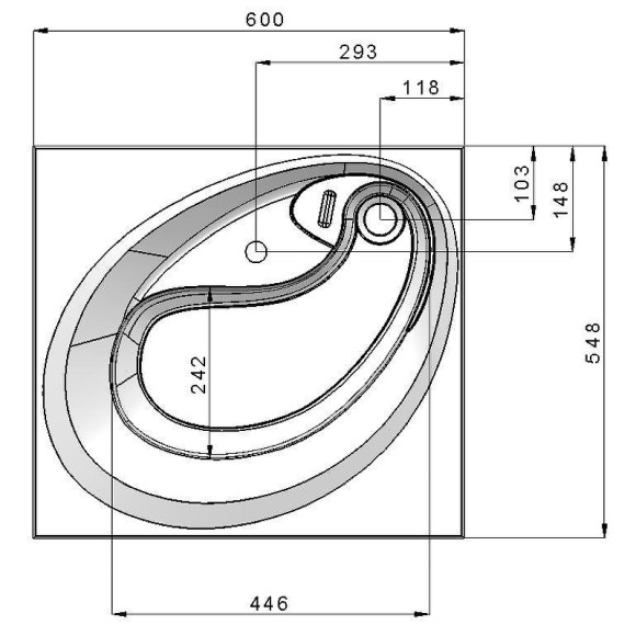 Раковина Grossman Alvaro 55 1605501 на стиральную машину Белая