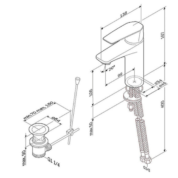 Смеситель для раковины AM.PM Gem F90A82100 Хром Смеситель для раковины AM.PM Gem F90A82100 Хром