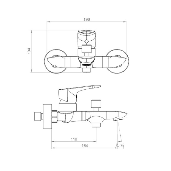 Смеситель для ванны Damixa Palace Grand 461000000 Хром