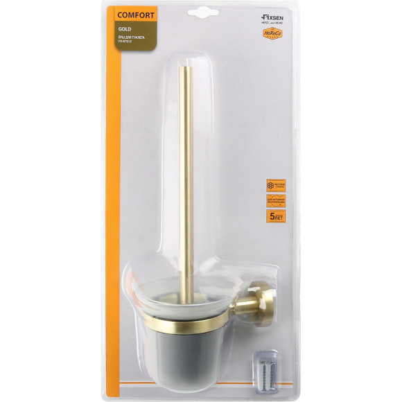 Ершик для унитаза Fixsen Comfort Gold FX-87013 Золото-сатин