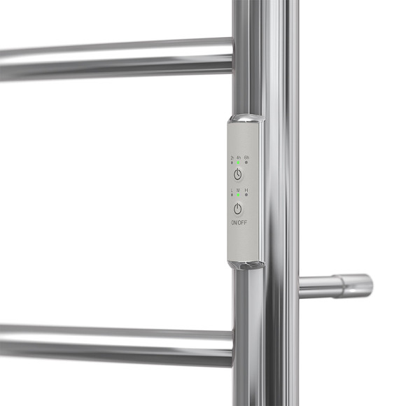 Электрический полотенцесушитель Point Афина PN04858P П5 500x800 с полкой, диммер справа Хром Электрический полотенцесушитель Point Афина PN04858P П5 500x800 с полкой, диммер справа Хром