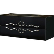 Тумба под раковину Clarberg Due amanti 120 DUE0112BLK подвесная Черная без ручек Тумба под раковину Clarberg Due amanti 120 DUE0112BLK подвесная Черная без ручек