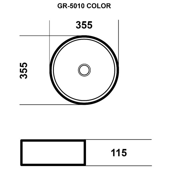 Раковина-чаша Grossman Color 35 GR-5010GWL Золото Белая Раковина-чаша Grossman Color 35 GR-5010GWL Золото Белая