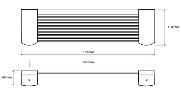 Полка для полотенец Bemeta Graphit 156102272 Антрацит матовый