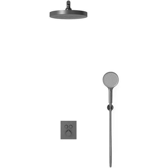 Душевая система Vincea Inspire VSFW-3I21T2GM с термостатом Вороненая сталь