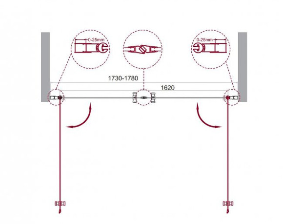 Душевая дверь BelBagno Etna 180 ETNA-B-2-180-C-Cr профиль Хром стекло прозрачное Душевая дверь BelBagno Etna 180 ETNA-B-2-180-C-Cr профиль Хром стекло прозрачное