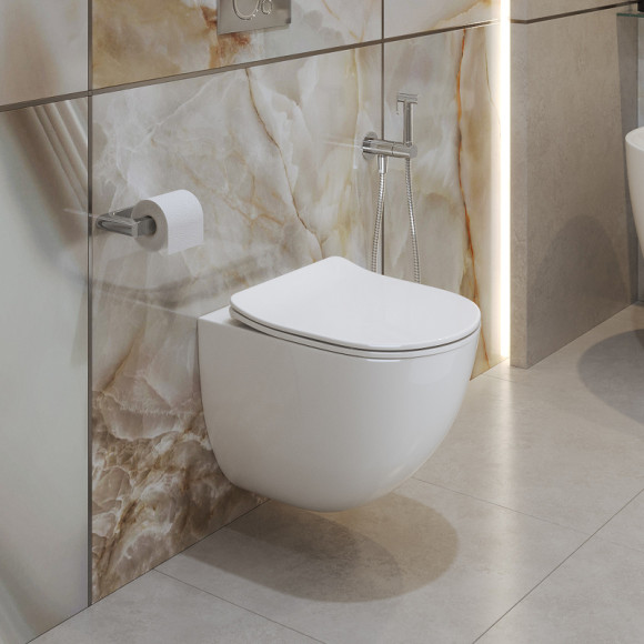 Унитаз BelBagno Amanda-Tor BB051CH-TOR-FC подвесной без сиденья Унитаз BelBagno Amanda-Tor BB051CH-TOR-FC подвесной без сиденья