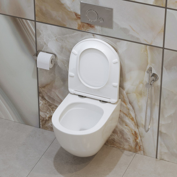 Унитаз BelBagno Amanda-Tor BB051CH-TOR-FC подвесной без сиденья Унитаз BelBagno Amanda-Tor BB051CH-TOR-FC подвесной без сиденья
