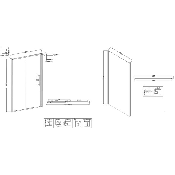 Душевой уголок Niagara Nova 130х80 NG-84-13AB-A80B-34 профиль Черный матовый стекло прозрачное Душевой уголок Niagara Nova 130х80 NG-84-13AB-A80B-34 профиль Черный матовый стекло прозрачное