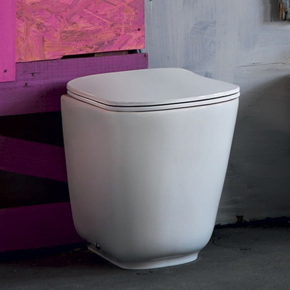 Унитаз Kerasan Tribeca 511830 приставной Белый матовый без сиденья Унитаз Kerasan Tribeca 511830 приставной Белый матовый без сиденья