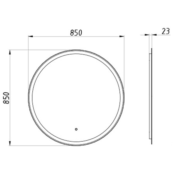 Зеркало ASB-Woodline Марика 85 12222 с подсветкой с сенсорным выключателем