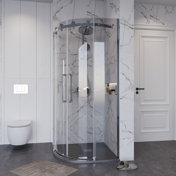 Душевой уголок Grossman Classic 90х90 301.K33.04.9090.10.00 профиль Хром стекло прозрачное