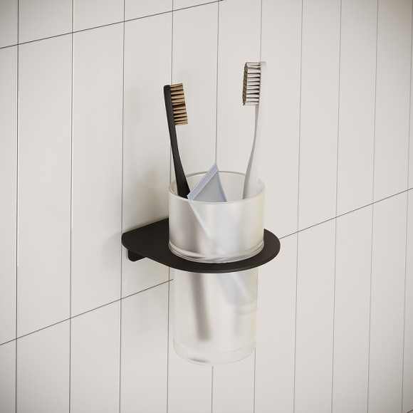 Стакан для зубных щеток Iddis NOABLG0i45 Черный матовый Стакан для зубных щеток Iddis NOABLG0i45 Черный матовый