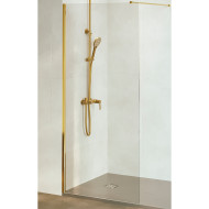 Душевая перегородка RGW Walk In WA-002G 80 35100208-16 профиль Золото брашированное стекло прозрачное