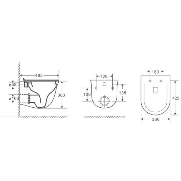 Унитаз Grossman GR-4412S подвесной с сиденьем Микролифт