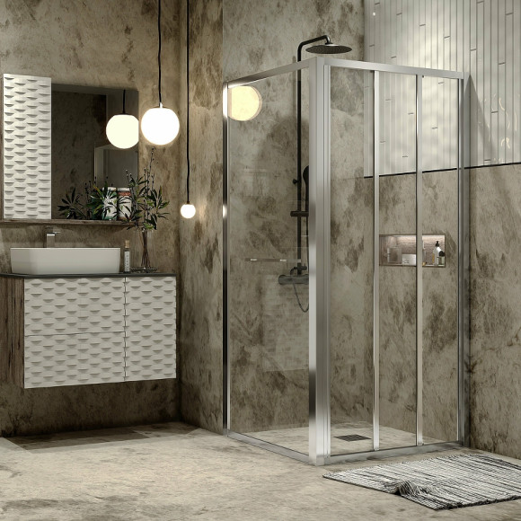 Душевой уголок Grossman Alba 90х90 GR-9090Al1 профиль Хром стекло прозрачное Душевой уголок Grossman Alba 90х90 GR-9090Al1 профиль Хром стекло прозрачное