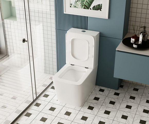 Унитаз компакт Abber Rechteck AC1210 Белый с бачком и сиденьем Микролифт