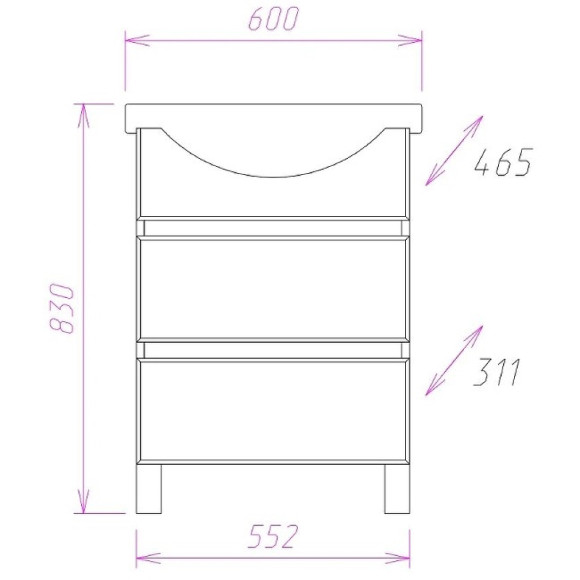 Тумба под раковину Onika Элита 60.13 106122 Штрокс коричневый Белый Тумба под раковину Onika Элита 60.13 106122 Штрокс коричневый Белый