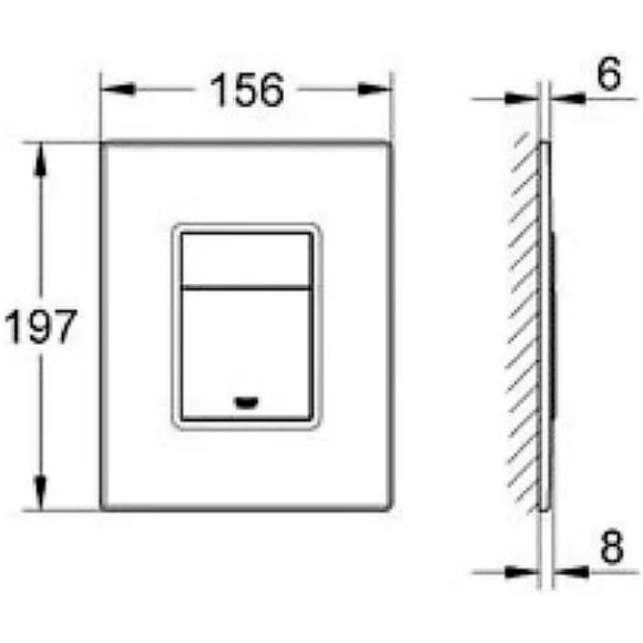 Комплект унитаза BelBagno Amanda BB051CHR+BB051SC с инсталляцией Grohe Rapid SL 38811KF0 с сиденьем Микролифт и Черной матовой клавишей смыва