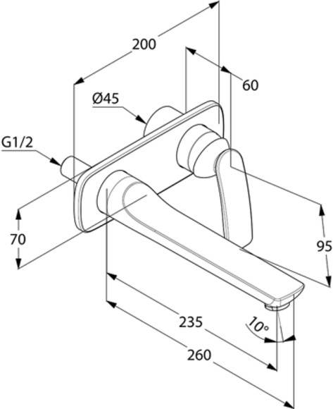 Смеситель для раковины Kludi Balance 522478775 Черный Хром